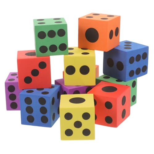 BESPORTBLE 12Stücke Spielwürfel Für Kreative Spiele Und Frühkindliche Bildung Für Würfelspiele Und Lernaktivitäten von BESPORTBLE