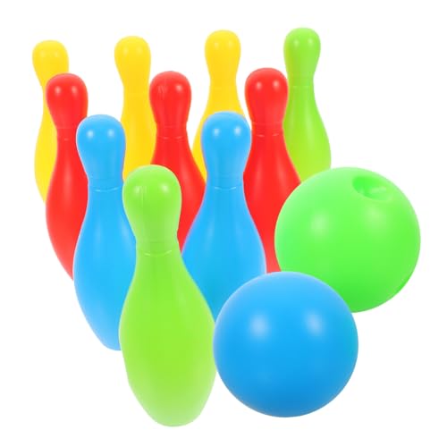 BESPORTBLE 12Stücke Teiliges Bowling Set Für Interaktives Eltern Junge Mädchen Beziehung Bowlingflaschen Und Bälle Für Outdoor Spaß Für Geschicklichkeitsspiele Im Freien von BESPORTBLE