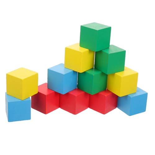 BESPORTBLE 12Stücke Teiliges Holzbausteine Geometrische Bausteine Für Kreative DIY Projekte Für Frühkindliche Bildung Farbenerkennung Und Motorische Fähigkeiten von BESPORTBLE