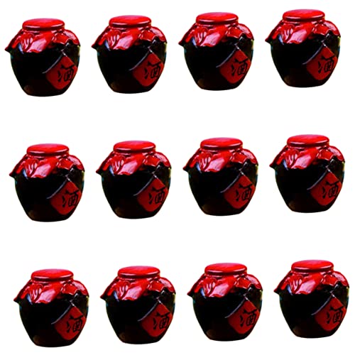 BESPORTBLE 12Stücke Teiliges Mini Weinglasmodelle Retro Miniatur Wein Jar Ornamente für Puppenhäuser und Kleine Hausdekoration für Küchendekoration und Fotorequisiten von BESPORTBLE