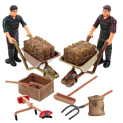 BESPORTBLE 12Stücke Teiliges Miniaturfiguren für Mikrolandschaften Realistische Bauernhofmodelle und Gartenwerkzeuge für Mini Garten Dekoration und Kinderspielzeug Detailreiche von BESPORTBLE