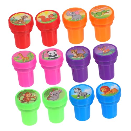 BESPORTBLE 12Stücke Teiliges Set Niedlicher Cartoon Tierstempel für Selbstfärbende Stempel für Kreatives DIY Projekte Party und Belohnungen im Klassenzimmer Waschbar und Leicht BESPORTBLE 12Stücke Teiliges Set Niedlicher Cartoon Tierstempel für Selbstfärbende Stempel für Kreatives DIY Projekte Party und Belohnungen im Klassenzimmer Waschbar und Leicht von BESPORTBLE