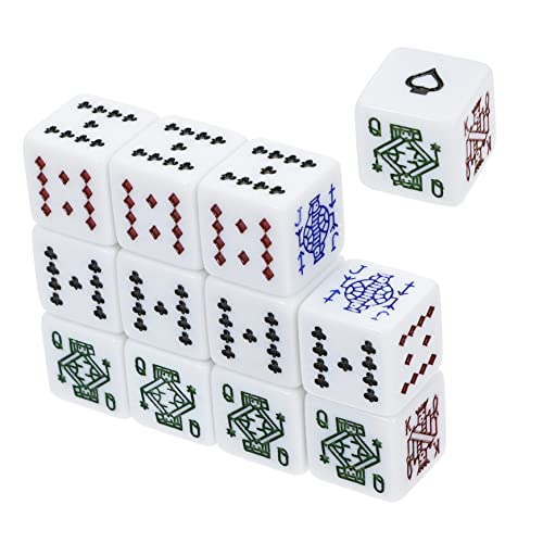 BESPORTBLE 12Stücke Teiliges Würfelspiel Set Interessantes Partyzubehör für Kreative Spieleabende Weiße Pokerwürfel für Unvergessliche Spielerlebnisse BESPORTBLE 12Stücke Teiliges Würfelspiel Set Interessantes Partyzubehör für Kreative Spieleabende Weiße Pokerwürfel für Unvergessliche Spielerlebnisse von BESPORTBLE