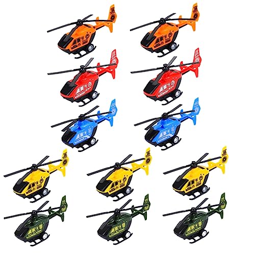 BESPORTBLE 12stücke Pull Back Hubschrauber Spielzeug Für Junge Mädchen Interaktive Mini-Helikopter Für Frühe Bildung Farben Zufällig Ohne Batterien Für Outdoor-Spielzeug von BESPORTBLE