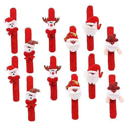 BESPORTBLE 12Stücke Weihnachts Armbänder im Santa Design Kreative Slap Bänder für Party Deko und Langlebig und Ansprechend für Festliche Anlässe von BESPORTBLE