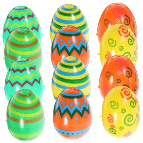 BESPORTBLE 12Stücke Wiederverwendbare Ostereier Füllbare Ostereier Für Ostern Geschenkboxen Für Ostersüßigkeiten Dekoration Für Ostern Feierlichkeiten Und Partygeschenke von BESPORTBLE