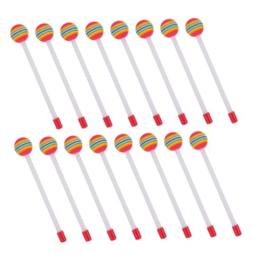 BESPORTBLE 14 Stück Teiliges Schlaginstrumente Regenbogenfarbene Eva Mallets Lutscherform Leichte Drumsticks Für Musiklernen und Rhythmusförderung Jungen Mädchen von BESPORTBLE