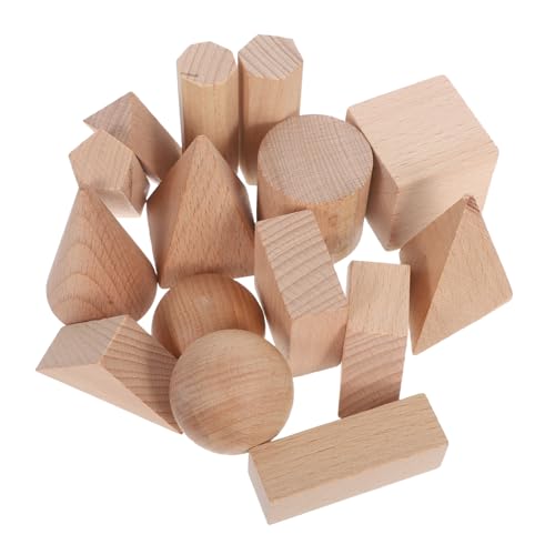 BESPORTBLE 15 Stück Geometrische 3D-Formen, Holzwürfel Für Kleinkinder, Holzblöcke, Leere Steine, Bauspielzeug, Montessori-Mathematik-lernwerkzeug Für Die Heimschule BESPORTBLE 15 Stück Geometrische 3D-Formen, Holzwürfel Für Kleinkinder, Holzblöcke, Leere Steine, Bauspielzeug, Montessori-Mathematik-lernwerkzeug Für Die Heimschule von BESPORTBLE