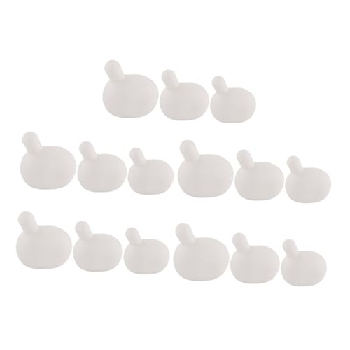 BESPORTBLE 15 Stück Teiliges DIY Silikon Bubble Inserts für Press Bubbles in Weiß Weiche Silikonblasen für Squeeze Doll Große Mittlere und Kleine von BESPORTBLE