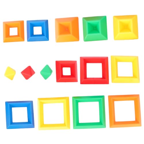 BESPORTBLE 15 Stück Teiliges Giza Pyramiden Stapelspielzeug aus Robustem Kunststoff Bunte Bausteine für Frühkindliche Farbenfrohes Lernspielzeug für Ab Jahren Sicher und Zufällige Farbe von BESPORTBLE