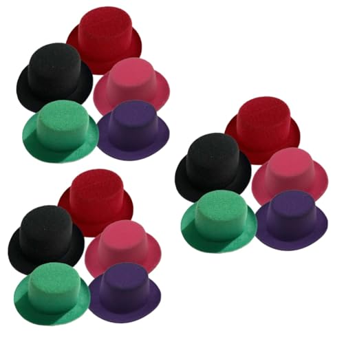BESPORTBLE 15 Stück Teiliges Miniatur Eva Puppenhüte Filigrane Kleine Hüte Farben Leichte Dekorative Mini Hüte für Puppenzubehör DIY Basteln Partyhüte Vielseitig Einsetzbar für Puppenkostüme von BESPORTBLE