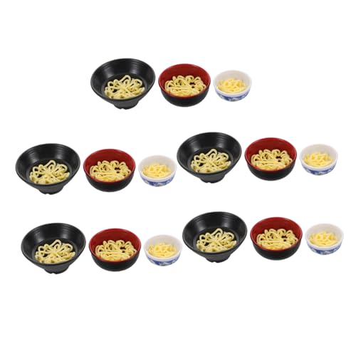BESPORTBLE 15 Stück Teiliges Set Realistischer Ramen Schalen für Puppenhäuser Authentisches Nudelspielzeug Kreativität und Feinmotorik Perfektes Zubehör für Kreative und DIY Projekte von BESPORTBLE
