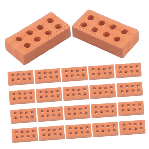 BESPORTBLE 150 Stück Mini Ziegelsteine Set Bunte Kleine Bausteine aus Sicherem Material für DIY Puppenhaus Garten Landschaftsbau Kreative Bastel Steine Vielseitige Miniatur für Modellbau von BESPORTBLE