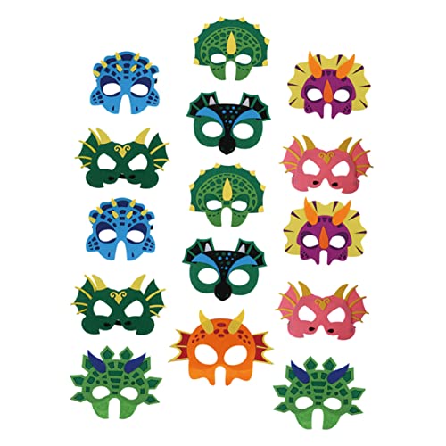 BESPORTBLE 15Stücke Dinosauriermasken für Lustige Dino Themenmasken für Partys Halloween Karneval und Cosplay aus Sicherem und Haltbarem Filz Zubehör BESPORTBLE 15Stücke Dinosauriermasken für Lustige Dino Themenmasken für Partys Halloween Karneval und Cosplay aus Sicherem und Haltbarem Filz Zubehör von BESPORTBLE