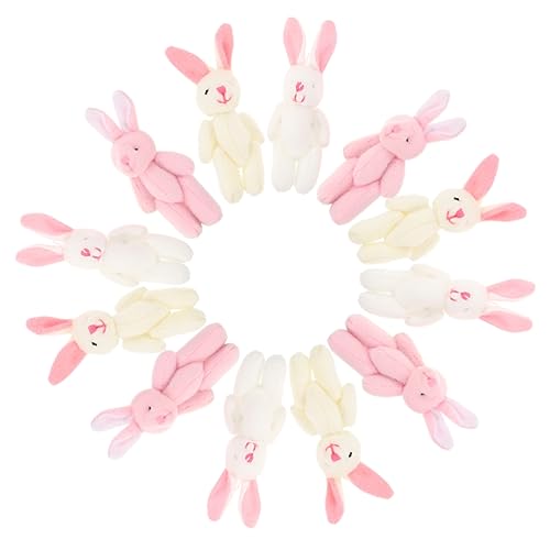 BESPORTBLE 15Stücke Hasenplüsch Figuren Kleine Gefüllte Tierpuppen Und Deko Für Plüsch Hase Anhänger von BESPORTBLE