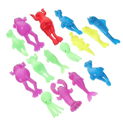 BESPORTBLE 15Stücke Teiliges Spielzeugset Lustige Fingerschleuder mit Tiermotiven Mitgebsel und Gastgeschenke bei Kindergeburtstagen und Partys Elastisch von BESPORTBLE