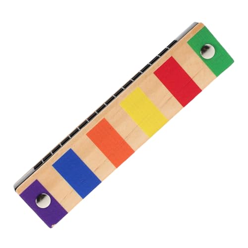 BESPORTBLE 16 Kinderharmonika Aus Holz Kid Musical Instrument Mundharmonika Holzspielzeug Mit Multifunktionalem Instrument Spielzeugmundonika Kindermusik Kleinkind Recorder Kunststoff von BESPORTBLE