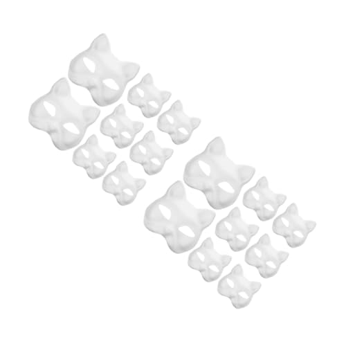 BESPORTBLE 16 Stck. Teiliges DIY Tiermaske aus Umweltfreundlichem Papierpulp Weiß zum Bemalen Leichte Masken für Maskenball Party Karneval und Fasching für Männer und Frauen von BESPORTBLE