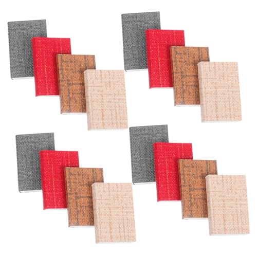 BESPORTBLE 16 Stück Maßstab Leere Miniaturbücher für Puppenhaus Dekorative Mini Bücher für Schlafzimmer Bibliothek und Arbeitszimmer Vielseitige Puppenhaus-deko von BESPORTBLE