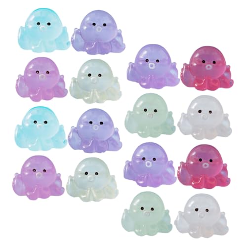 BESPORTBLE 16 Stück Teiliges Mini Leucht Resin Oktofigurinen Kompakt und Langlebig Kreative Gartendeko Geeignet für Auto Balkon Rasen und Mikrolandschaften von BESPORTBLE