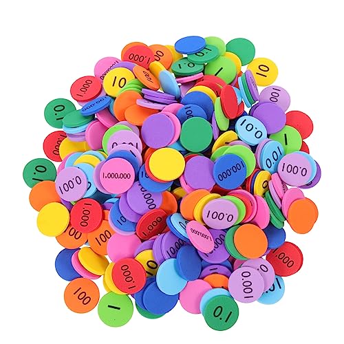 BESPORTBLE 160 Stück Teiliges Bunte Eva Zahlenwertscheiben Lernspielzeug Mathematische Rechenhilfe Frühpädagogik Hand Auge Koordination von BESPORTBLE