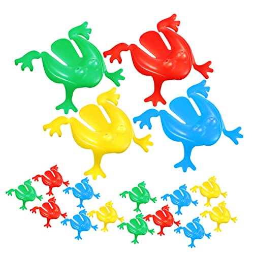 BESPORTBLE 16Stücke Froschspielzeug Springfrösche Aus Plastik Hüpfspielzeug Für Partys Spielzeuggeschenke Und Ostern Froschspielzeug von BESPORTBLE