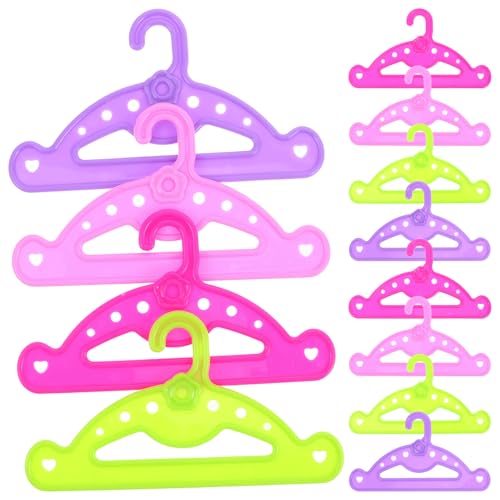 BESPORTBLE 16Stücke Teiliges Mini Puppen Kleiderbügel Bunten Farben für Puppenschrank und Garderobe zur Aufbewahrung von Puppenkleidung Geeignet für Puppen von BESPORTBLE