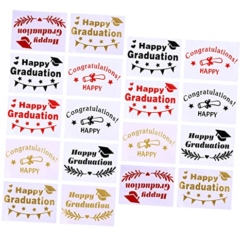 BESPORTBLE 18 Blatt Graduation Balloon Sticker Transparente Aufkleber für Abschlussfeiern Vielseitige Deko für Luftballons und Flache Oberflächen für Fröhliche Feierlichkeiten BESPORTBLE 18 Blatt Graduation Balloon Sticker Transparente Aufkleber für Abschlussfeiern Vielseitige Deko für Luftballons und Flache Oberflächen für Fröhliche Feierlichkeiten von BESPORTBLE
