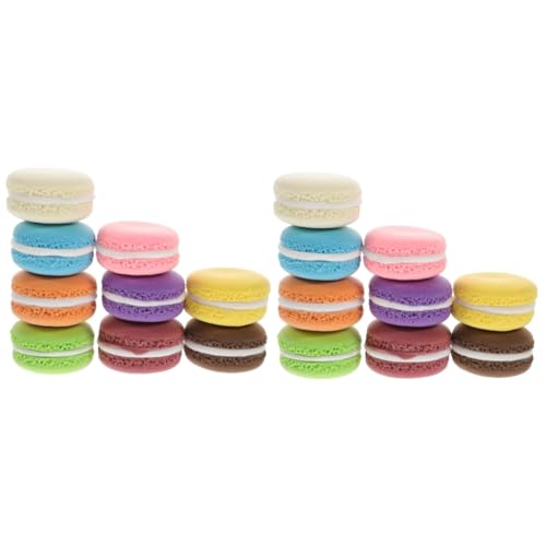 BESPORTBLE 18 Stck Teiliges Künstliches Macaron Deko Realistische Simulation Dessert Modell für Hochzeitstorten Konfirmation Taufe Fotorequisite Bunte Tortendeko für Dessertshop Props von BESPORTBLE
