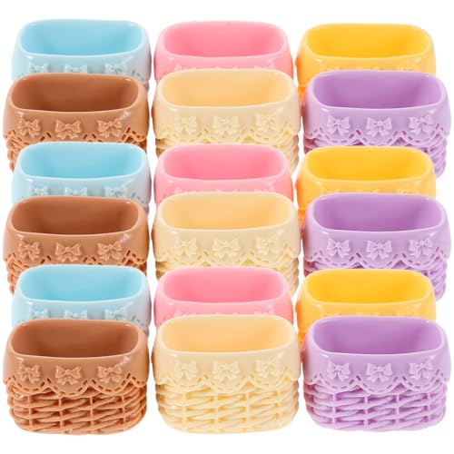 BESPORTBLE 18 Stück Miniatur-Gewebekorb-Modell – Puppenhaus, Mini-Blumen, Lebensmittel, Brot, Picknickbehälter, Bauernhaus-Korb-Dekoration, Kinder-Rollenspiel-Zubehör BESPORTBLE 18 Stück Miniatur-Gewebekorb-Modell – Puppenhaus, Mini-Blumen, Lebensmittel, Brot, Picknickbehälter, Bauernhaus-Korb-Dekoration, Kinder-Rollenspiel-Zubehör von BESPORTBLE