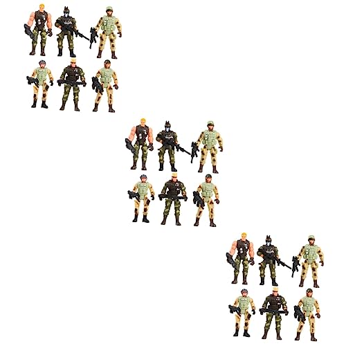 BESPORTBLE 18 Stück Teiliges Bewegliche Soldatenfiguren aus Kunststoff Detailreiche Militärspielzeuge mit Flexiblem Design Verschiedene Posen Geeignet für Fantasievollen und Sammeln von BESPORTBLE