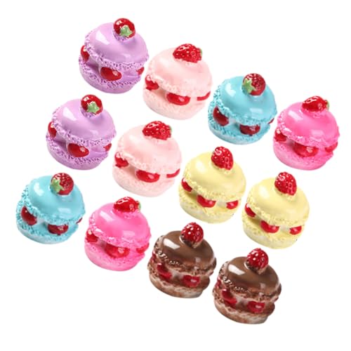 BESPORTBLE 18 Stück Teiliges Miniatur Kuchenmodell Realistische Fake Dessert Deko Lebendige Mini Kuchen Figuren für Puppenhaus Leichte Farblich Gemischte Mini Haus Dekoration von BESPORTBLE