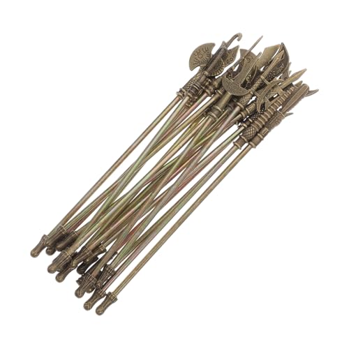 BESPORTBLE 18 Stück Teiliges Miniatur zinklegierungs waffenmodell Detailreiche Chinesische Antike Waffennachbildungen Langlebige Metallornamente für Sammler Lernspielzeug Dekorative von BESPORTBLE
