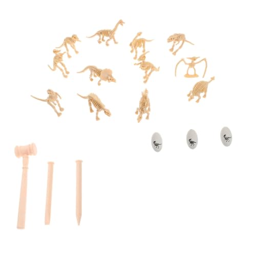 BESPORTBLE 18 Teiliges Dinosaurierskelett Für Dinosaurier Ausgrabung Wissenschaftsbildung Skelett Für Dinosaurier Archäologisches Kinderspielzeug Dinosaurier Dinosaurier von BESPORTBLE