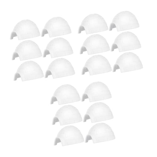 BESPORTBLE 18 Teiliges Iglu aus Hochwertigem Kunststoff Realistische Miniatur Eishütte Figuren Detailreiche Polarmodelle für Pädagogisches und Dekoration im Innenbereich von BESPORTBLE