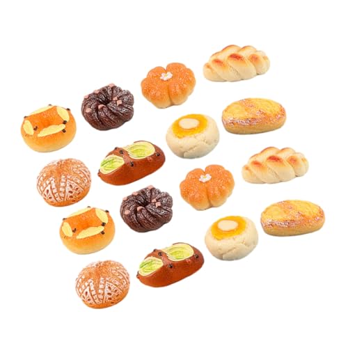 BESPORTBLE 18Stücke Falsches Brot Aus Resin Dekorative Backwaren Für Food Fotografie Und Brotmodell Requisiten Verschiedene Designs Für Miniaturhäuser Und Vitrinen von BESPORTBLE