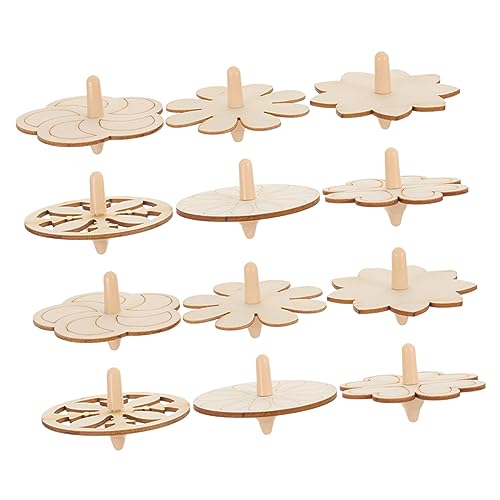 BESPORTBLE 18Stücke Unvollendete Holz Gyroskope DIY Kreiselspielzeug aus Robustem Holz Tragbar zum Bemalen und Basteln Kreatives für Outdoor Aktivitäten von BESPORTBLE