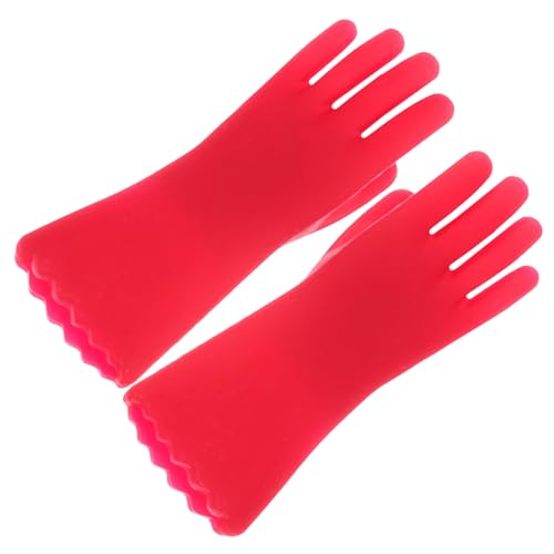 BESPORTBLE Kunststoff Mini Reinigung Handschuhe Für Puppenhaus Einzigartige Miniatur Handschuhe Requisiten Decor von BESPORTBLE