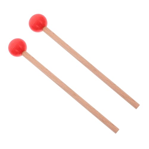 BESPORTBLE 1Paar Zungentrommelschlägel Rote Trommelstöcke Für Studenten Für Marimba Und Xylophon Schlaginstrumente Und Langlebig von BESPORTBLE