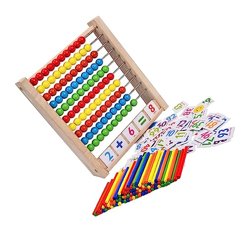 BESPORTBLE 1Satz Abakusrahmen Für Montessori Mathe Lernspielzeug Mit Rechenstäben Werkzeug Zur Mathematischer Fähigkeiten Und Frühem Lernen Hochwertiges Holzmaterial von BESPORTBLE