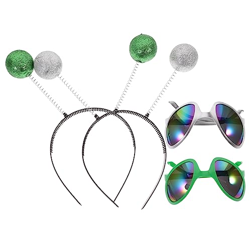 BESPORTBLE 1Satz Alien Brillen Mit Stirnbändern Teiliges Und Lustige Alien Accessoires Für Kostümpartys Und Festivals Mottopartys Und Kreative von BESPORTBLE
