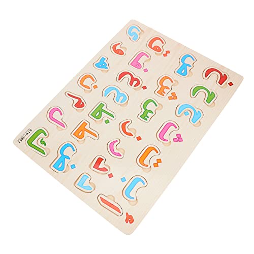 BESPORTBLE 1Satz Arabisches Alphabet Puzzle Für Bildungsspielzeug Mit Holzspielzeug Für Frühes Lernen Logikspielzeug Kognitiven Fähigkeiten Und des Sprachverständnisses von BESPORTBLE