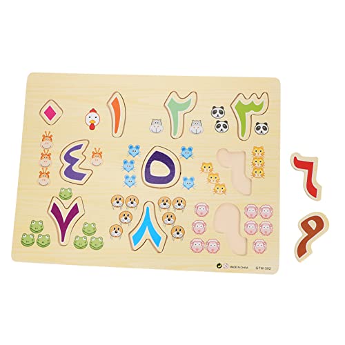 BESPORTBLE 1Satz Arabisches Alphabet Puzzle Lernspielzeug für Verbesserung der Koordination Gehirnentwicklung Frühe Bildung Langlebige Holzmaterialien für Vorschulkinder von BESPORTBLE