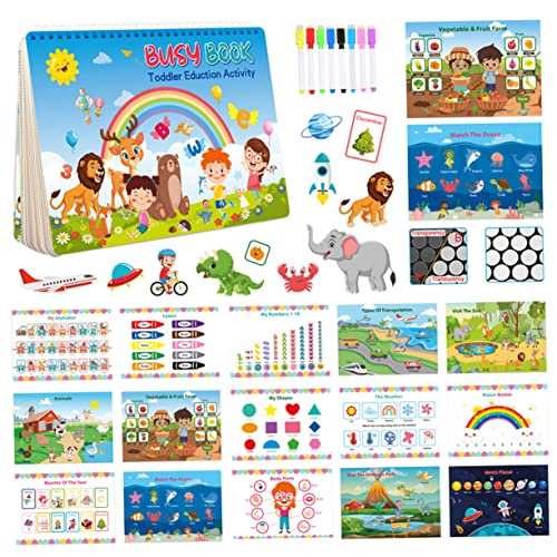 BESPORTBLE 1Satz Aufkleberbuch Für Wiederverwendbares Stickerbuch Bildung Und Kreativität Lernspielzeug Für Vorschulkinder Mit Tollen Farben Und Motiven von BESPORTBLE