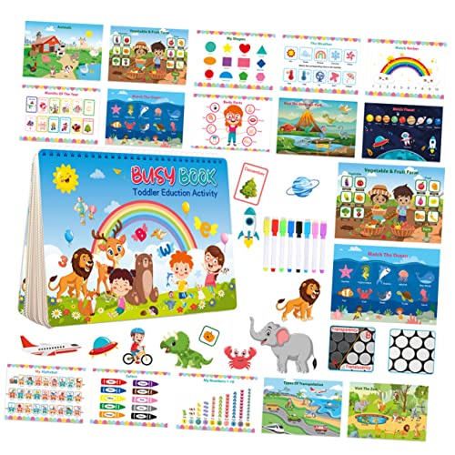 BESPORTBLE 1Satz Aufkleberbuch Wiederverwendbares Stickerbuch Für Kreatives Lernen Fördert Vorstellungskraft Für Vorschulkinder Spaß Beim von BESPORTBLE