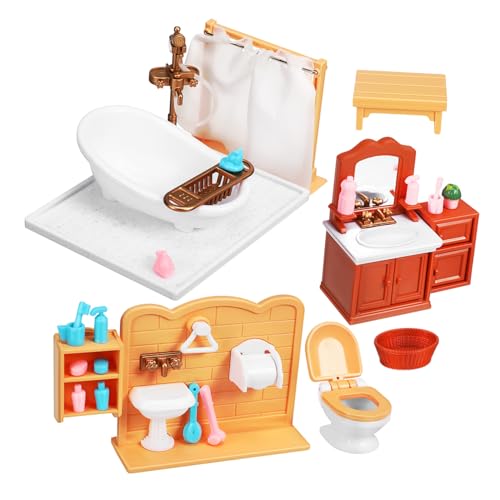 BESPORTBLE 1Satz Badezimmermöbel Für Puppenhäuser Teilig Badewanne Waschbecken Und Schrank Für Kreative Spielmöglichkeiten Und Puppenhaus Dekoration BESPORTBLE 1Satz Badezimmermöbel Für Puppenhäuser Teilig Badewanne Waschbecken Und Schrank Für Kreative Spielmöglichkeiten Und Puppenhaus Dekoration von BESPORTBLE