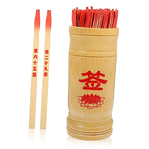 BESPORTBLE 1Satz Bambus Glückssticks Mit Behälter Zubehör Für Chinesische Glücksdeutung Und Divination von BESPORTBLE