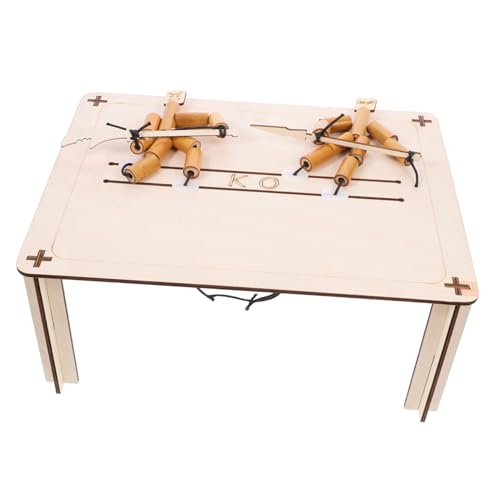 BESPORTBLE 1Satz Bambuspuppenspielzeug Tischpuppen Kampfspielzeug für Robustes DIY Handspielzeug mit Kampftisch Fördert Kreativität und Problemlösungsfähigkeiten von BESPORTBLE