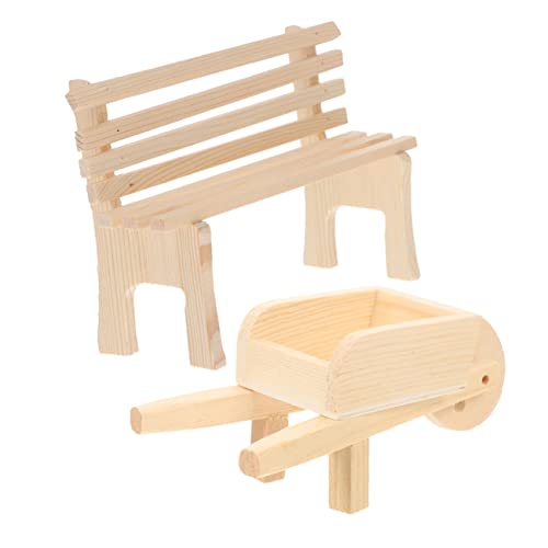 BESPORTBLE 1Satz Bank Modell Teiliges Für Puppenhaus Winzige Holzbank Und Mini Trolley Figur Für Mikro Landschaften Und Tischdekoration BESPORTBLE 1Satz Bank Modell Teiliges Für Puppenhaus Winzige Holzbank Und Mini Trolley Figur Für Mikro Landschaften Und Tischdekoration von BESPORTBLE