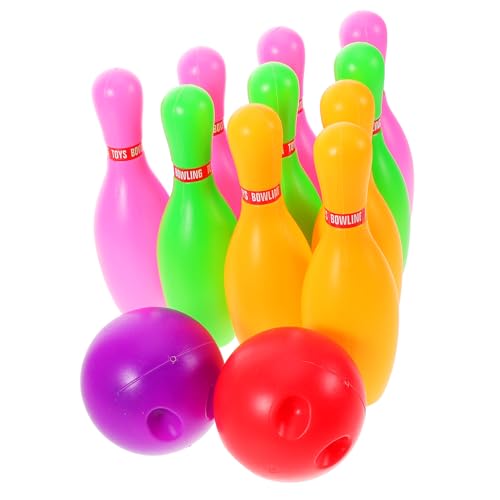 BESPORTBLE 1Satz Bowling Set Teiliges Kunststoffspielzeug Für Drinnen Und Draußen Fördert Motorische Fähigkeiten Und Koordination Für Kindergarten Und Zuhause Und Langlebig von BESPORTBLE